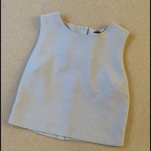 Light Blue Crop Top Halter Neck Top